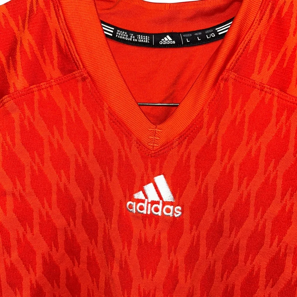 Adidas Men's Techfit Primeknit Football Jersey Large Orange Climacool‎ sz L